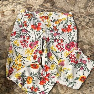 Susan Graver Floral Ankle Jeans - Multicolor - NWOT